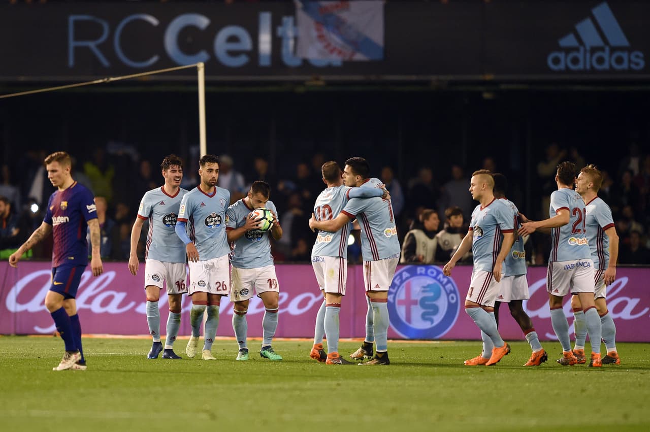Iago Aspas igualó el partido al minuto 37 del segundo tiempo para poner el 2-2 para Celta y complicar a Barcelona, que tenía uno menos por la expulsión de Sergi Roberto.