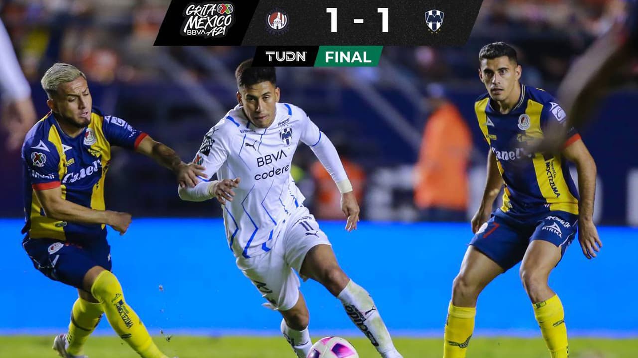 Atlético de San Luis y Monterrey reparten puntos y apuntan al repechaje