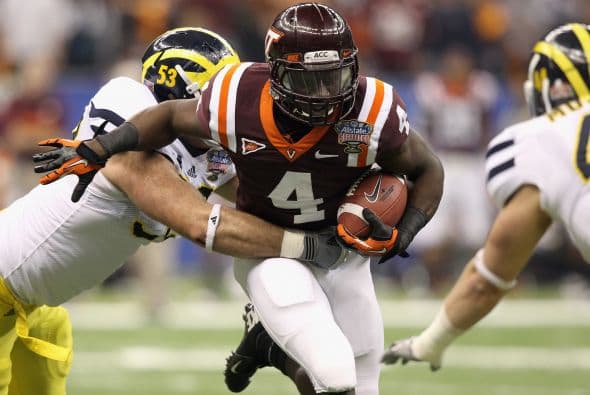 3. David Wilson - Virginia Tech - Edad 20 años - Estatura 1.78 m (5'11") - Peso 95 kg (205 lb)