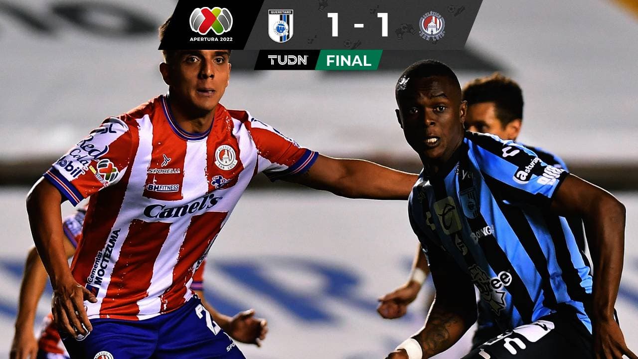 Querétaro tuvo que recuperarse para rescatar el empate en su casa ante el Atlético San Luis