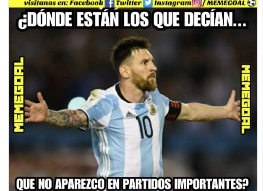 Los memes no perdonan: Mientras en Chile sufren, en Argentina se rinden a los pies de Lionel Messi y en Perú celebran el pase al repechaje.