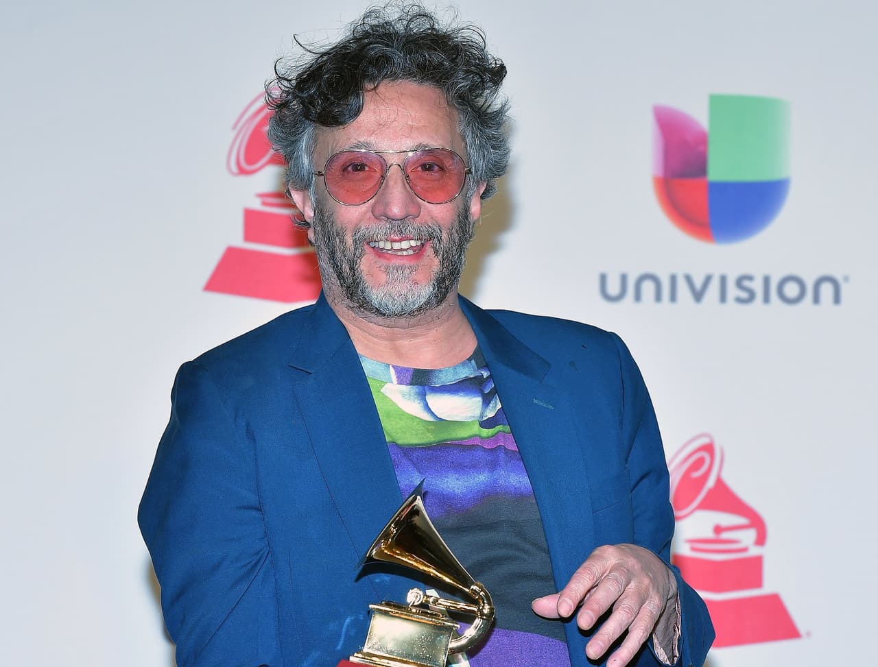 LAS VEGAS, NEVADA - NOVEMBER 15: Fito Paez, winner of Best Rock Song for 'Tu Vida Mi Vida', poses in the press room during the 19th annual Latin GRAMMY Awards at MGM Grand Garden Arena on November 15, 2018 in Las Vegas, Nevada. (Photo by Sam Wasson/Getty Images)