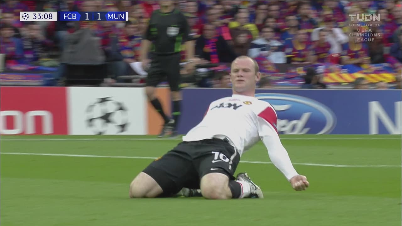 ¡Todo un clásico: Pase de Giggs y gol de Rooney! Wayne hizo el 1-1 ante el Barcelona