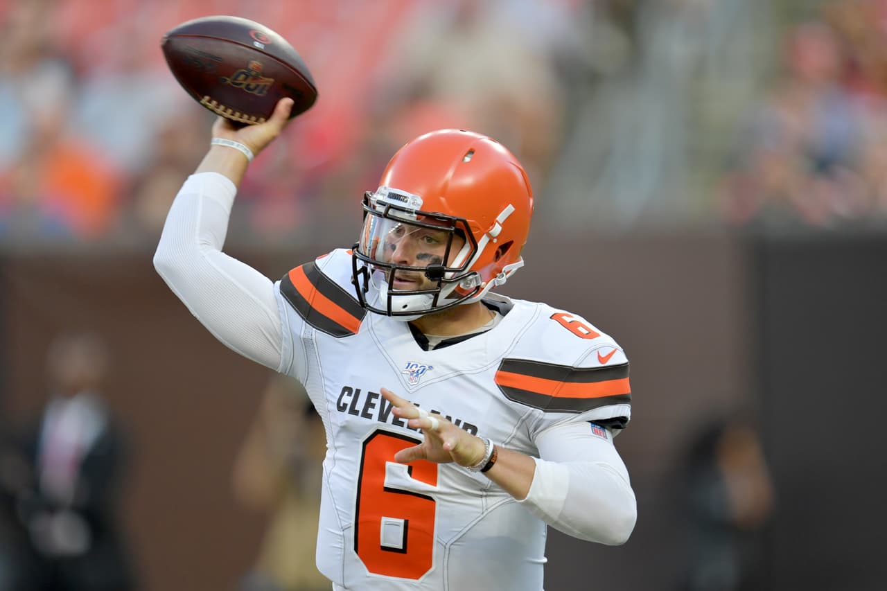 El quarterback Baker Mayfield, de los Cleveland Browns