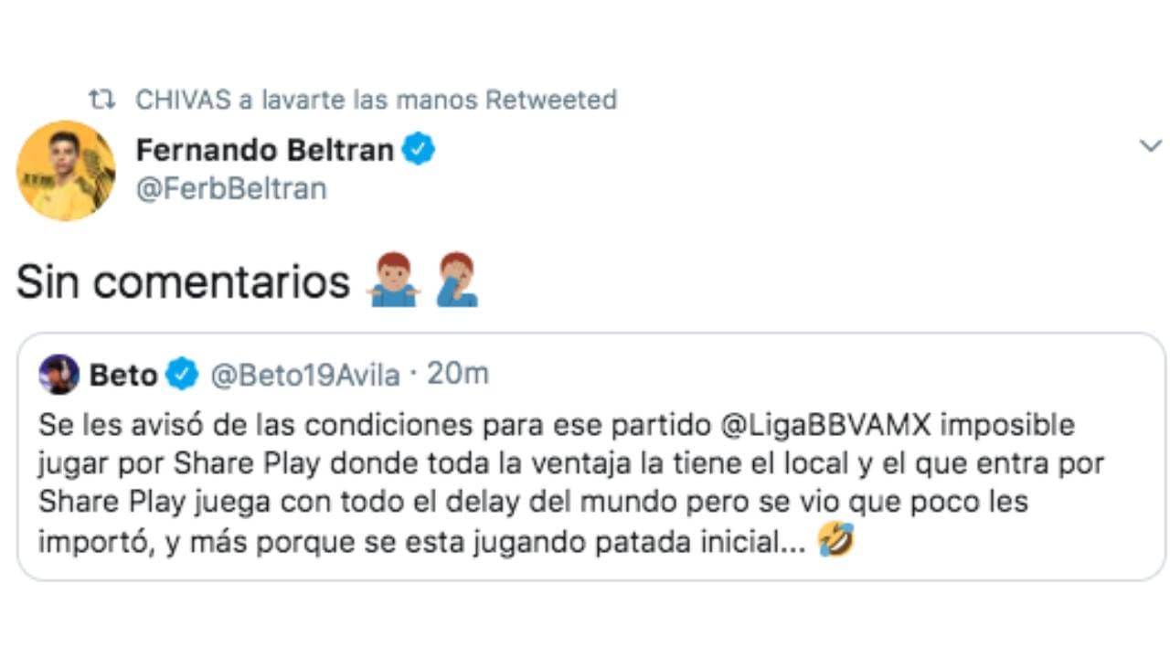 El torneo se jugó en modo online, pero para la eLiguilla se optó por esta forma para poder jugar tiempo extra y penales, en caso de ser necesario.