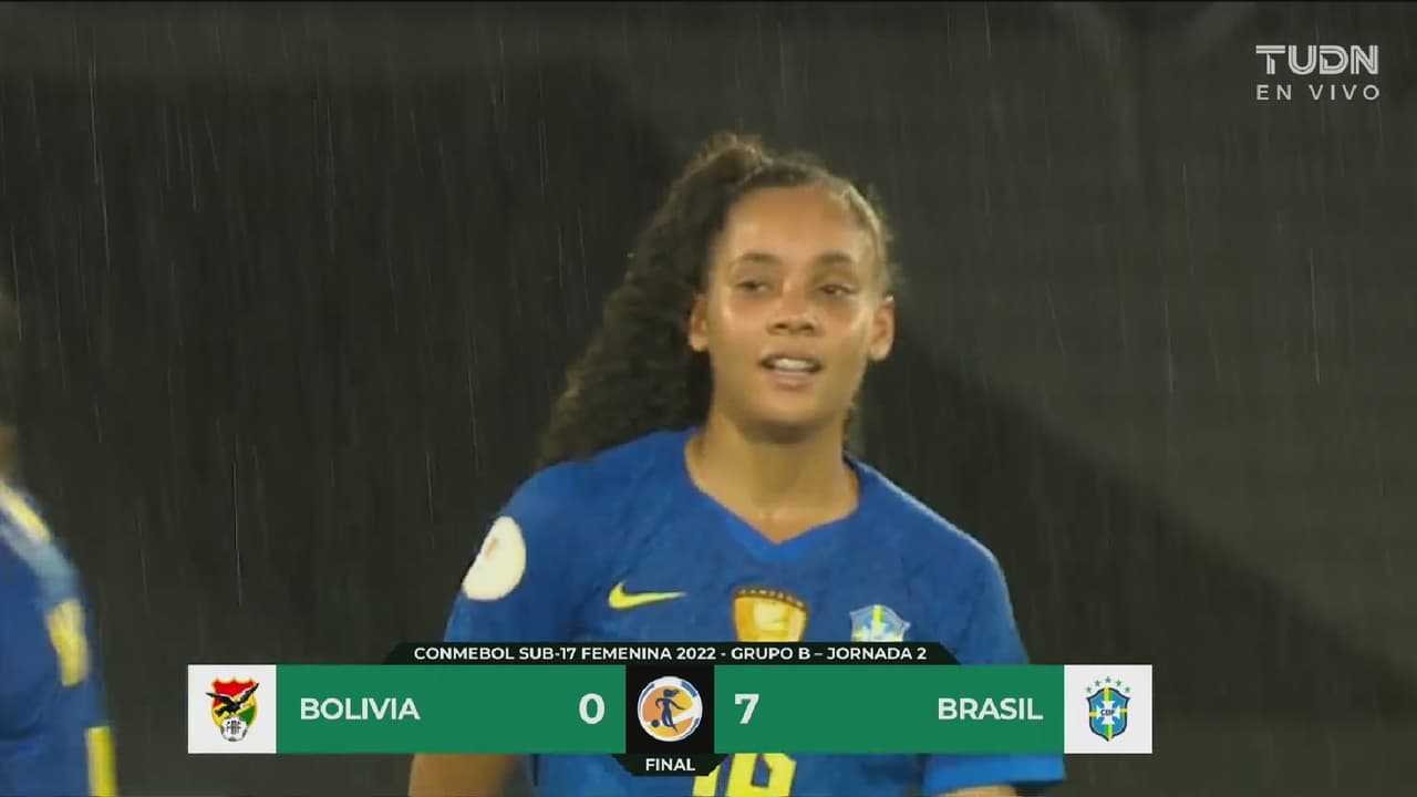 Resumen | Brasil Femenil Sub-17 aprovecha errores y humilla 0-7 a Bolivia