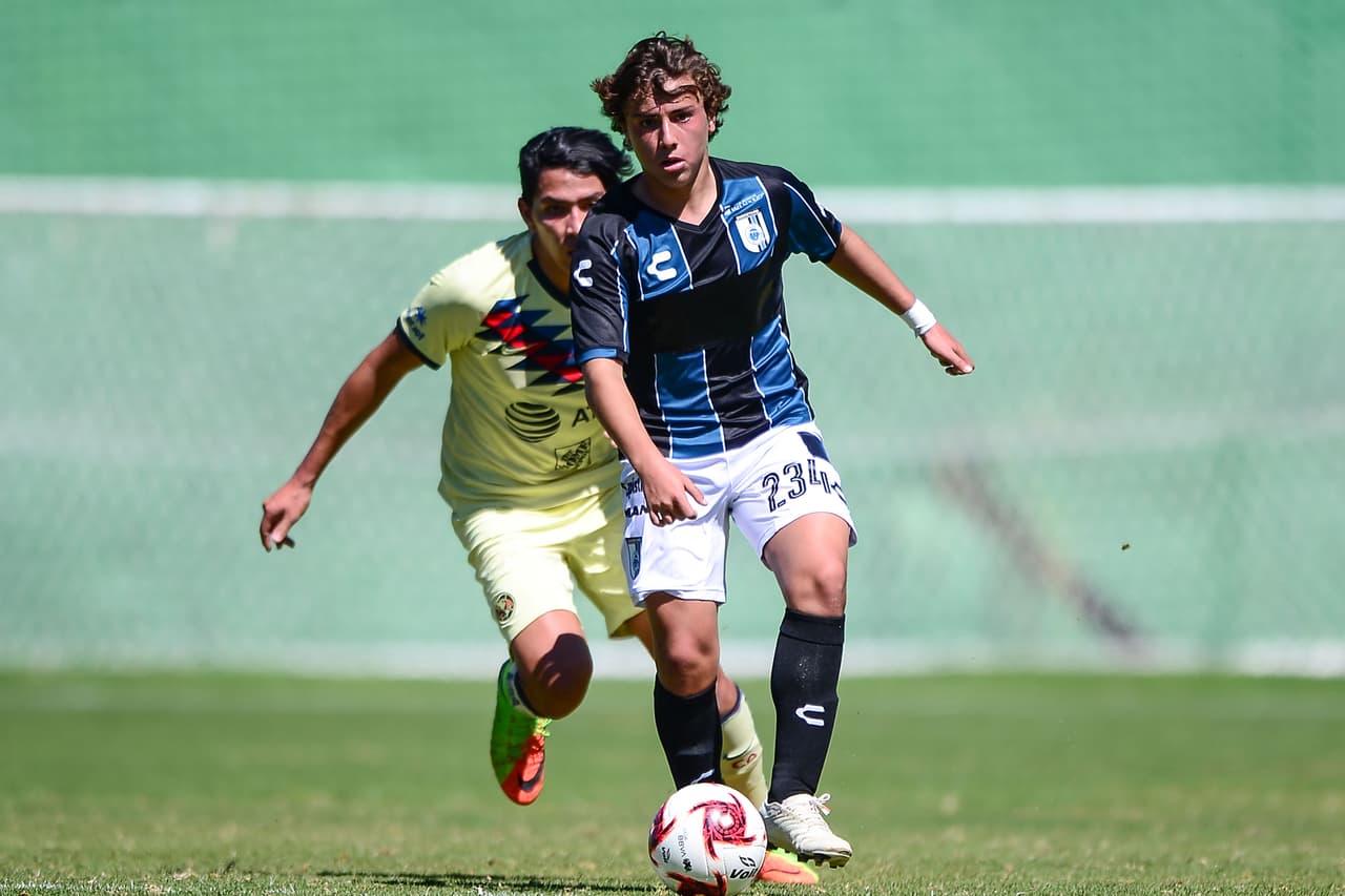 during the game Queretaro vs America, corresponding to day 05 of the U-17 Forces Basics Torneo Clausura 2020 of the Liga BBVA MX, at CEGAR, on February 09, 2020. <br><br> durante el partido Queretaro vs America, correspondiente a la jornada 05 de la las Fuerzas basicas Sub-17 del Torneo Clausura 2020 de la Liga BBVA MX, en el CEGAR, el 09 de Febrero de 2020.