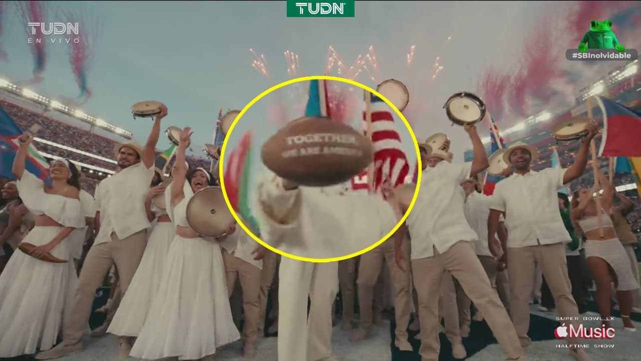 El mensaje del balón de Bad Bunny en el show de medio tiempo del Super Bowl
