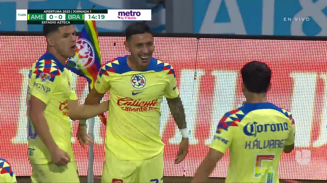 ¡GOL!  anota para América. Leo Suárez