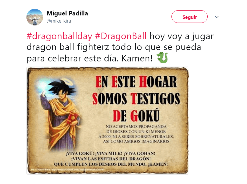 Otros aprovecharon para profesar la fe que tienen en su pastor Goku.
