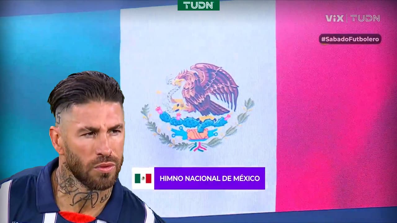 ¡Así fue el gesto de Sergio Ramos ante la interpretación del Himno Nacional!
