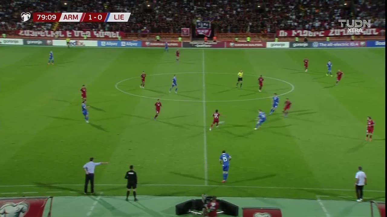 ¡GOL!  anota para Liechtenstein. Noah Frick