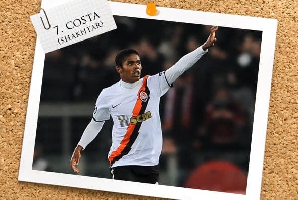 Ahora volvemos con los brasileños y uno que juega en el Shakhtar Donetsk, Douglas Costa.