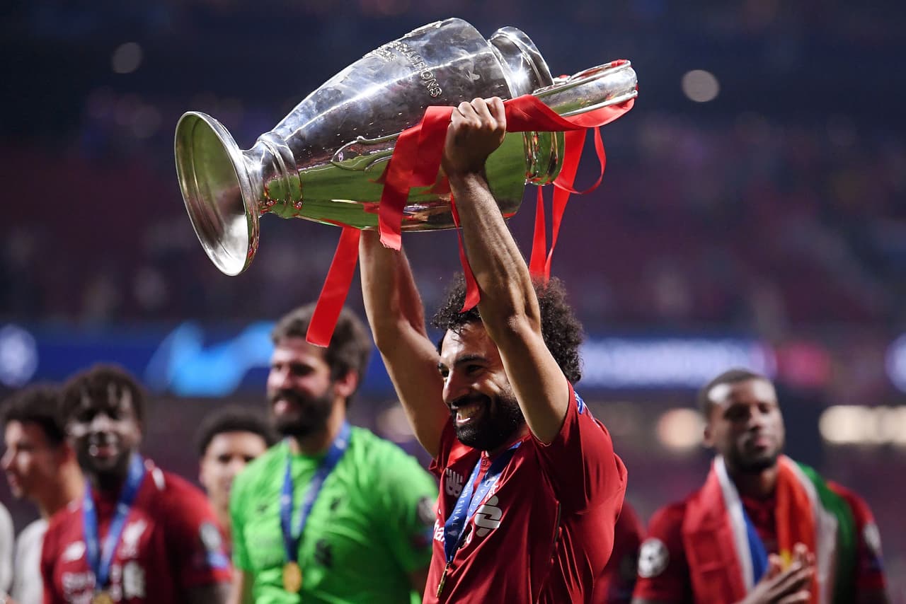Mohamed Salah consiguió anotar en la Final con el Liverpool para abrir el marcador.
