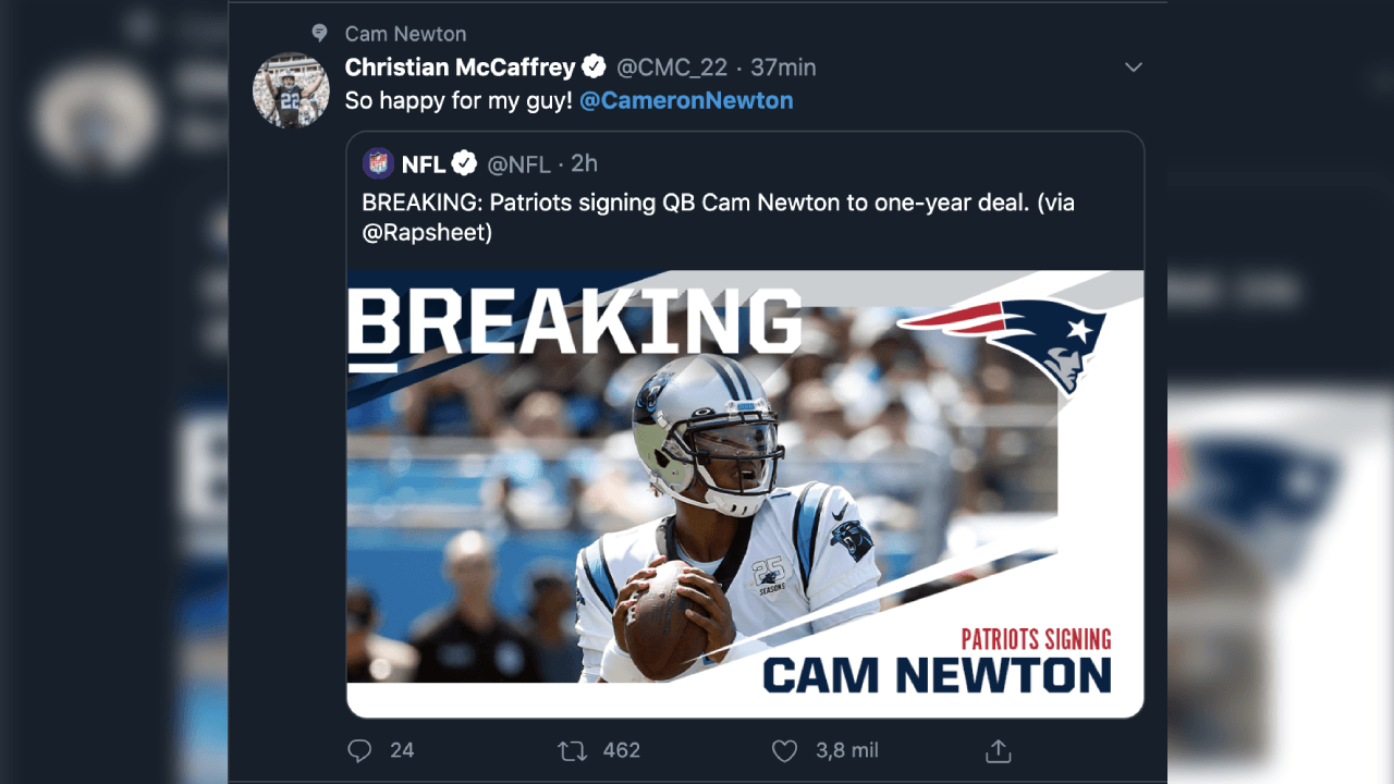 El acuerdo entre Cam y New England generó mucha expectativa en el mundo en la NFL.