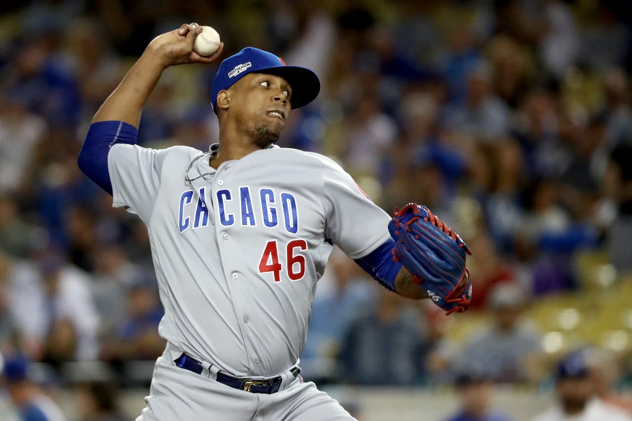 El pitcher derecho Pedro Strop, de 31 años, ganó su partido en la postemporada. En el 2016, obtuvo dos triunfos y perdió dos.