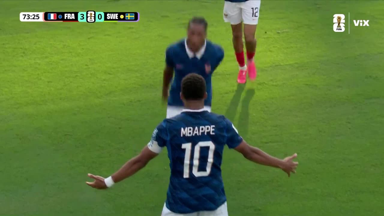 ¡Gol de Francia! Doblete de Mbappé para el 3-0 en el marcador