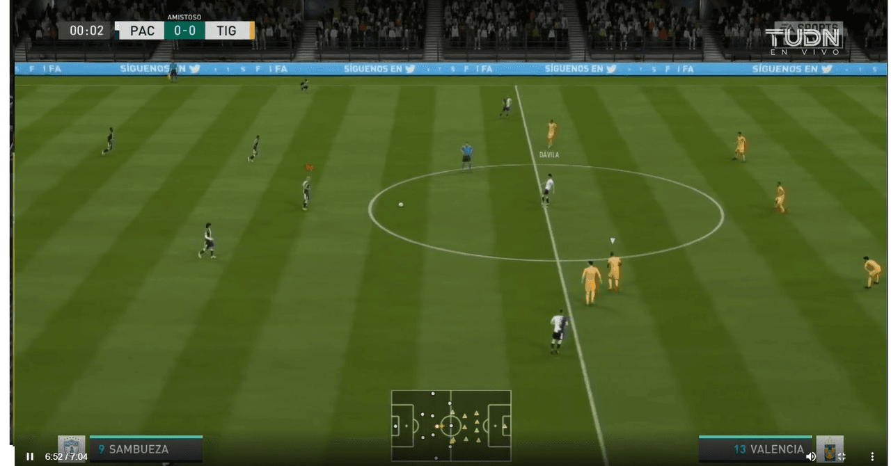 Cristian Souza dominó completamente el partido, guiando a la victoria a los Tuzos 2-0 ante los Tigres dirigidos por Quiñones en los controles de la eLiga Mx.