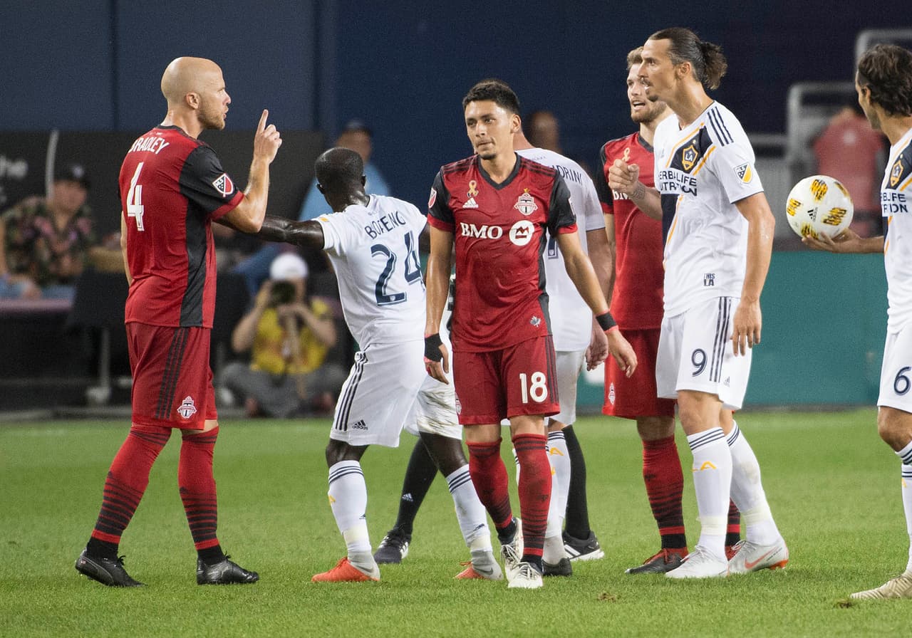 Michael Bradley, Zlatan Ibrahimovic Toronto FC v LA Galaxy