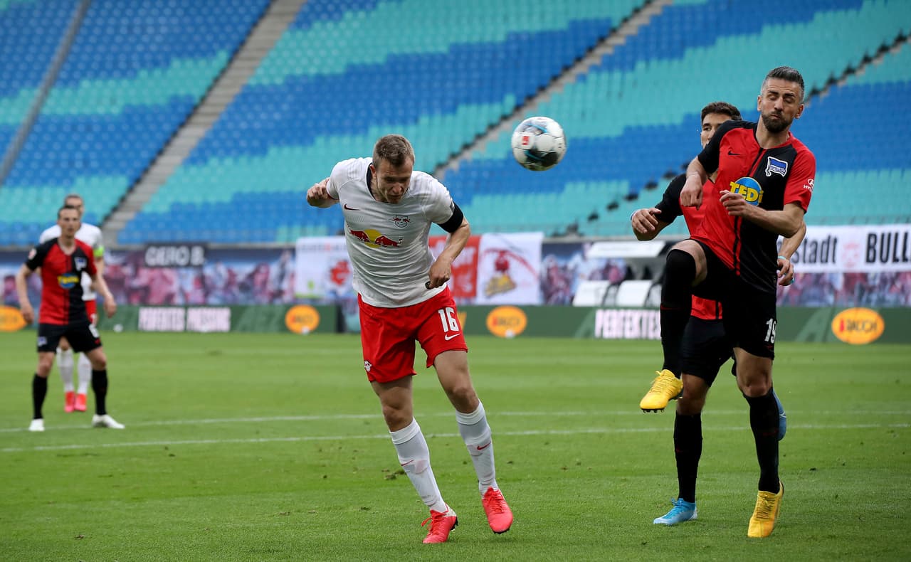 Leipzig y Hertha Berlín disputaron el primer juego de la Fecha 28 correspondiente al miércoles y didivideron puntos 2-2.