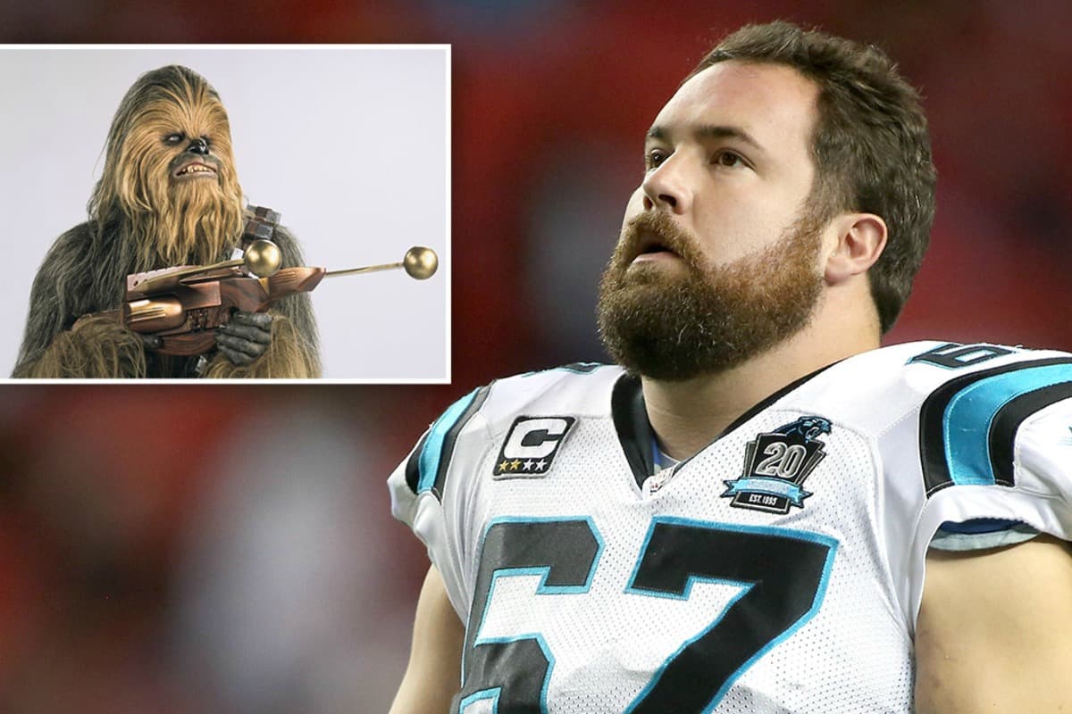 Ryan Kalil como Chewbacca: El centro de Pro Bowl fue elegido como uno de los mejores jugadores de la liga, y él sería el complemento ideal para Cam Han Solo.