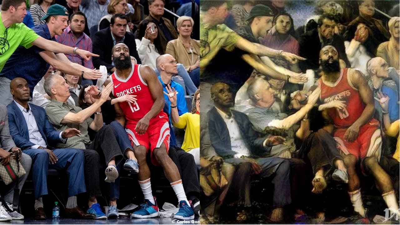 Convierten foto de James Harden en arte renacentista