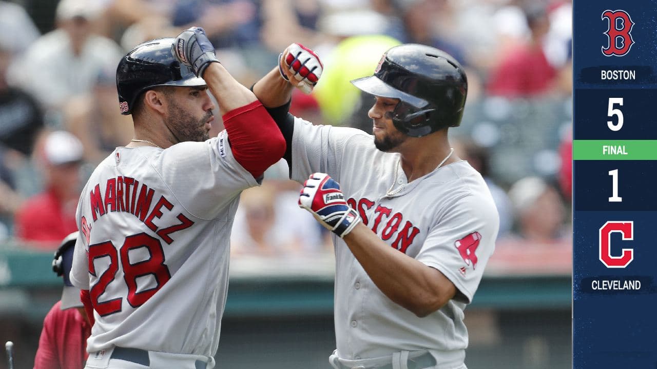 Los Red Sox le ganan la serie a los Indians con poder al bat
