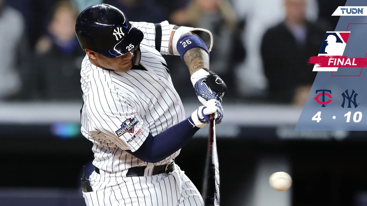 Yankees le cayeron a palos a los Twins y se adelantan en playoffs