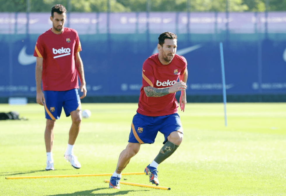 Lionel Messi entrena de forma voluntaria con FC Barcelona