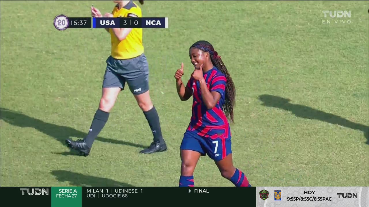 ¡Dobla a la portera! Jackson se anima y anota el 0-3 con un fogonazo