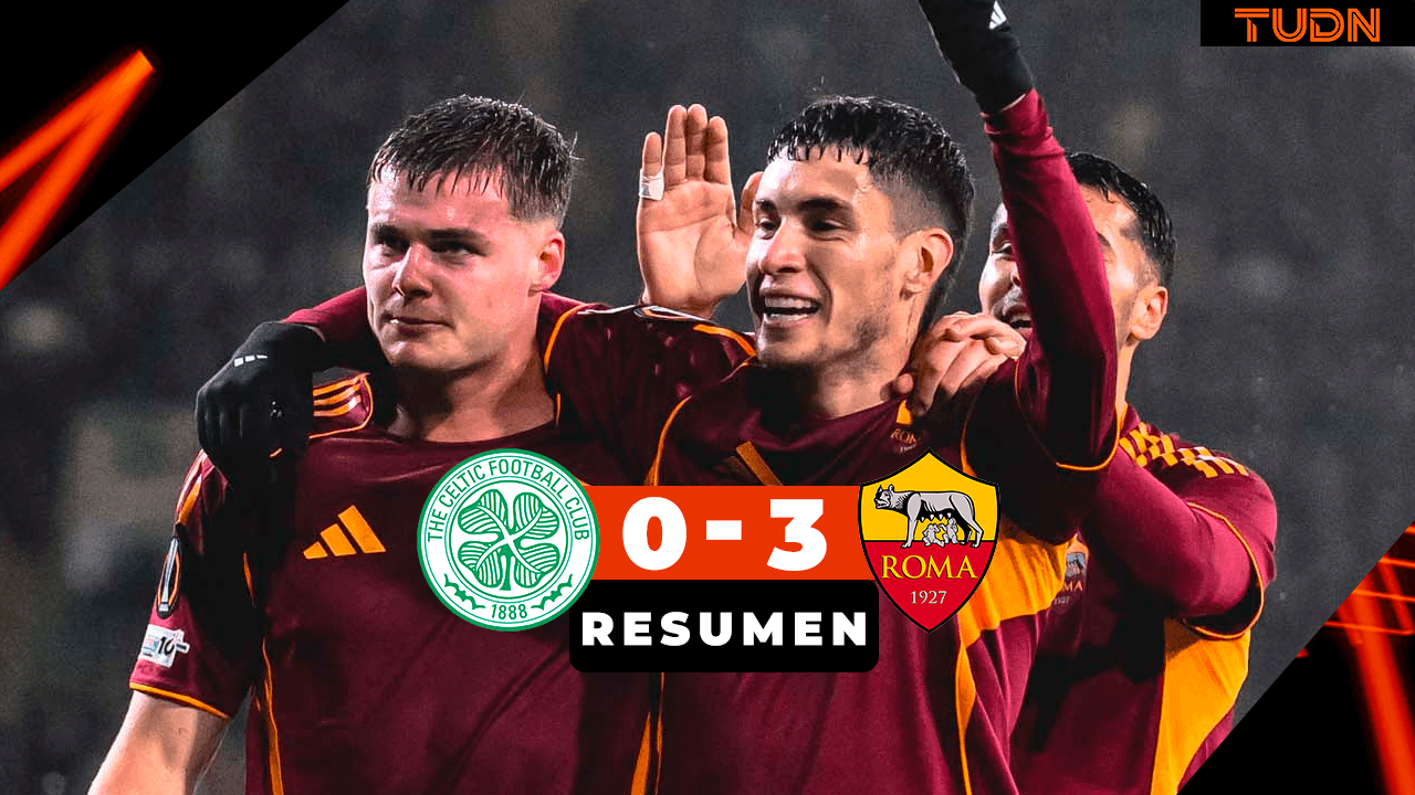 Resumen | Goleada de la Roma en Glasgow con doblete de Evan Ferguson