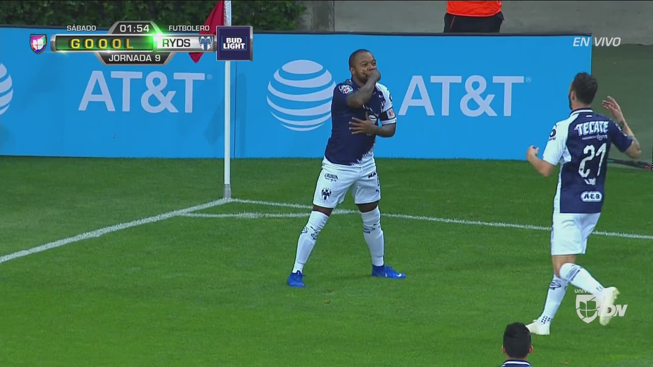 ¡Golazo de Rayados! Dorlán Pabón abre el marcador muy temprano