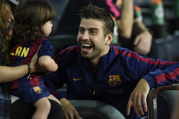 Y Piqué feliz con el cariño de la familia.