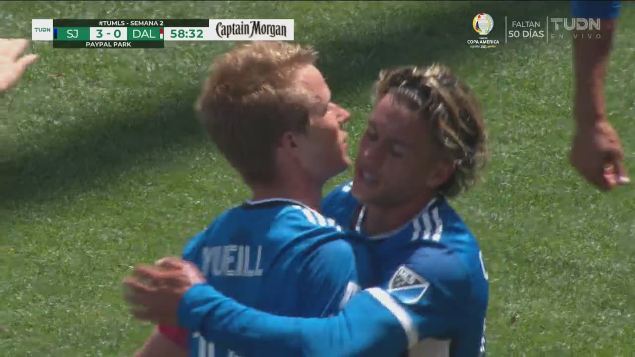 ¡Golazo! Cowell puso el 3-0 de San Jose Earthquakes con asistencia de Fierro