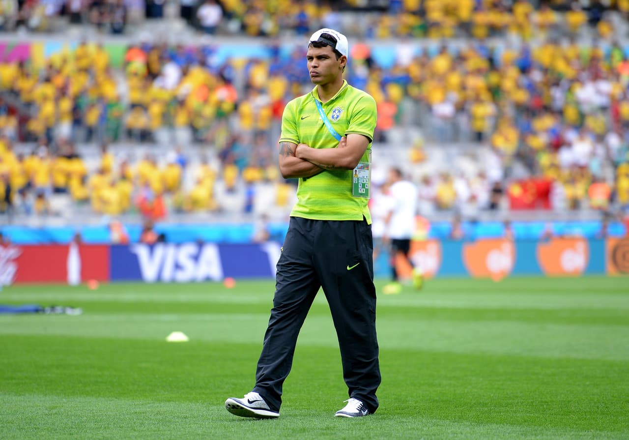 Pero la escuadra dirigida por Luiz Felipe Scolari afrontó el choque ante Alemania con varias ausencias. Una de ellas fue la de Thiago Silva por suspensión.