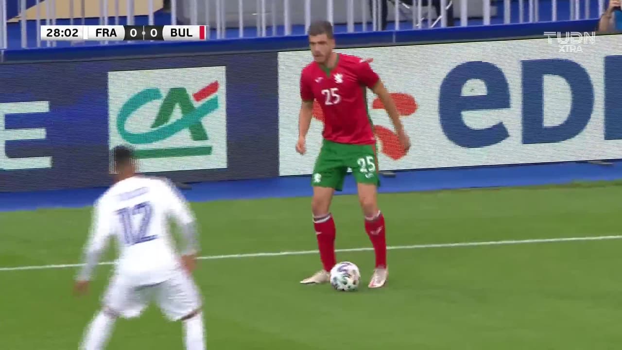 ¡GOL!  anota para Francia. Antoine Griezmann