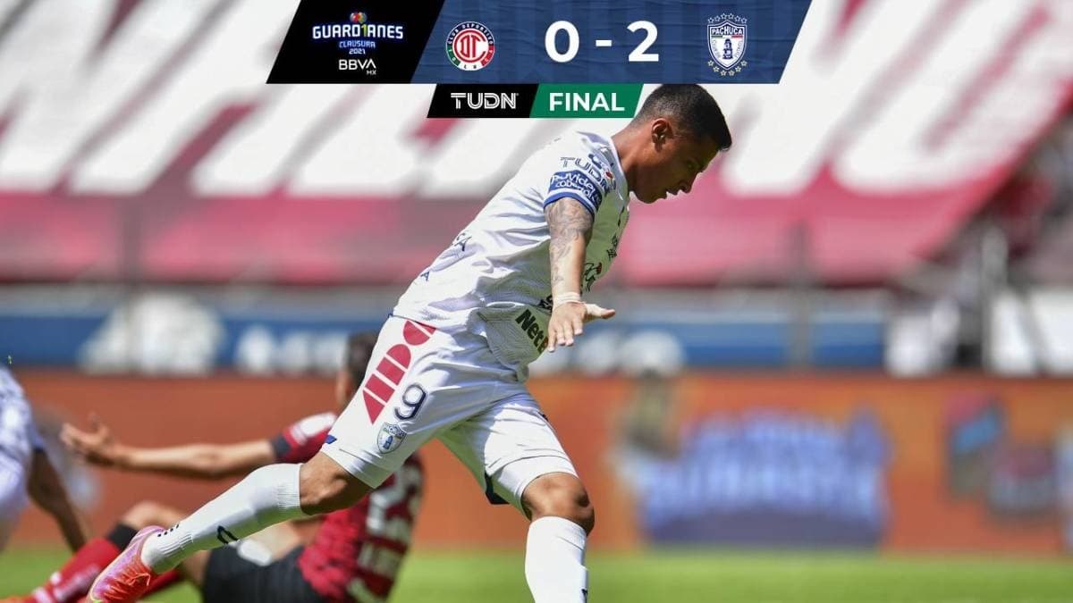Pachuca sorprende a Toluca en el Infierno y sigue en ascenso