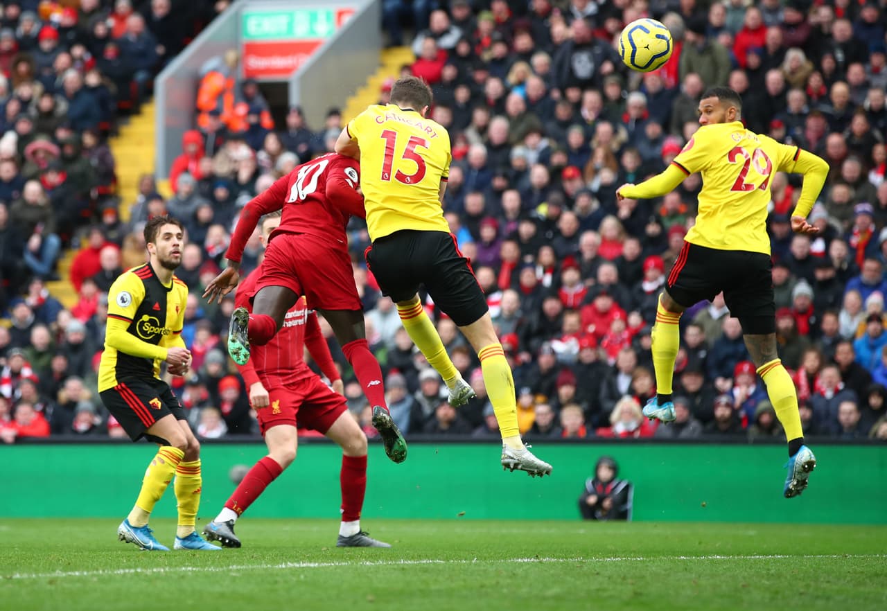 Salah (38´, 90’) marcó lo goles por los locales. Liverpool lega a 49 unidades, mientras que Watford sólo acumula 9.