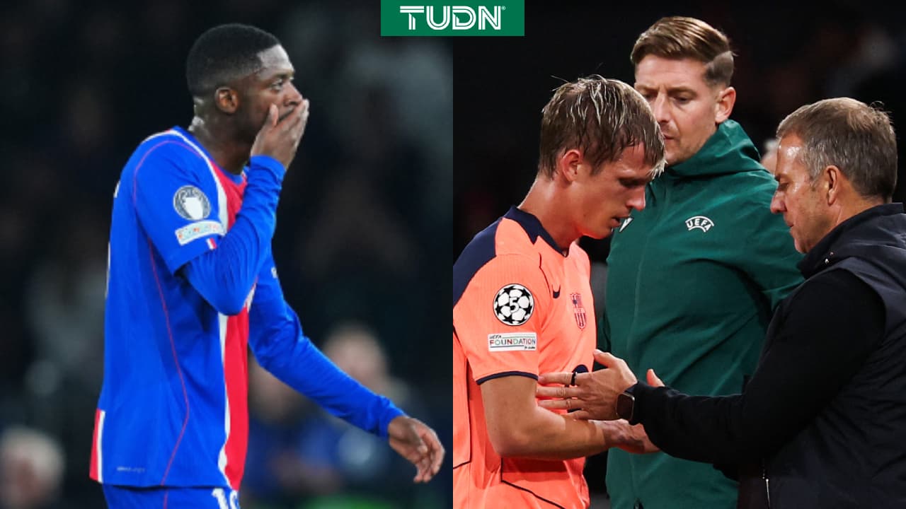 ¡Bajas sensibles! Dembélé y Dani Olmo se lesionan en el PSG vs. Barcelona
