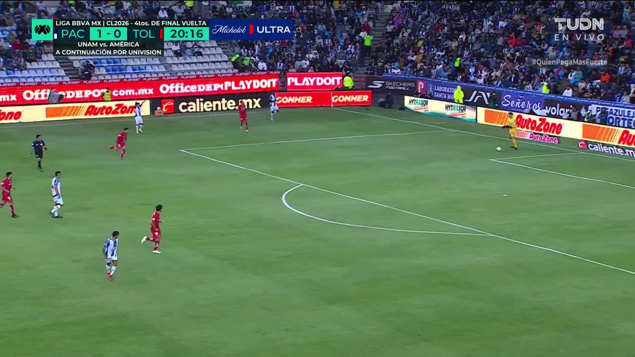 ¡TIRO ATAJADO! disparo por Pável Pérez.