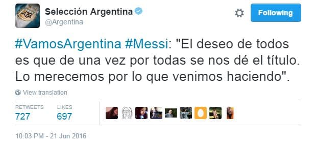 Las redes sociales muestran su apoyo a Estados Unidos y Argentina en la semifinal de la Copa América Centenario.