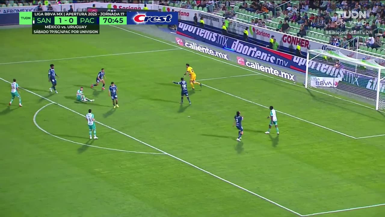 ¡TIRO ATAJADO! disparo por Bruno Barticciotto.