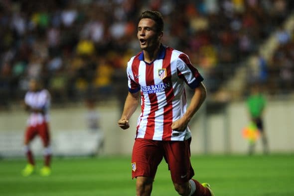 Saúl, también de buen partido, hizo el primero del Atlético luego de tomar el rebote de un tiro al poste.