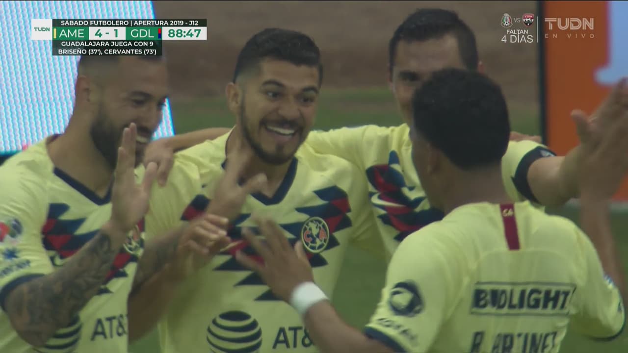 Tijera espectacular! Colofón de Martín y goleada del América