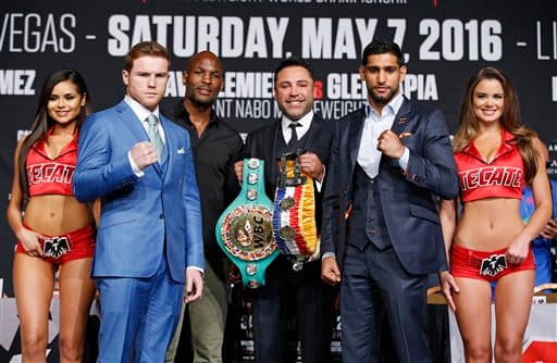 Khan en un welter natural y tendrá que subir a mediano. Se espera que el día del combate pese cerca de 157 libras, mientras que 'Canelo' lo haría entre 165 y 170. Un combate desigual en pesos. (Texto: Geovany Guerrero)