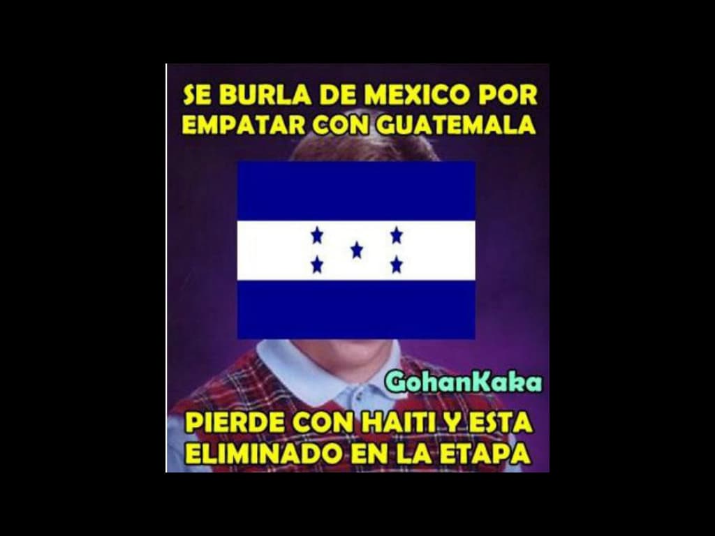 Te presentamos los mejores memes que circulan en las redes sociales sobre la eliminación de los Catrachos de la Copa Oro y del empate entre Estados Unidos y Panamá