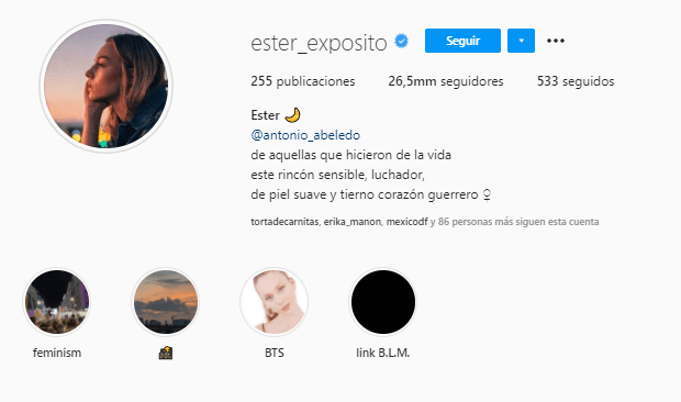 Con 26.5 millones de seguidores en Instagram, se convierte en la actriz española con mayor cantidad de fans.
