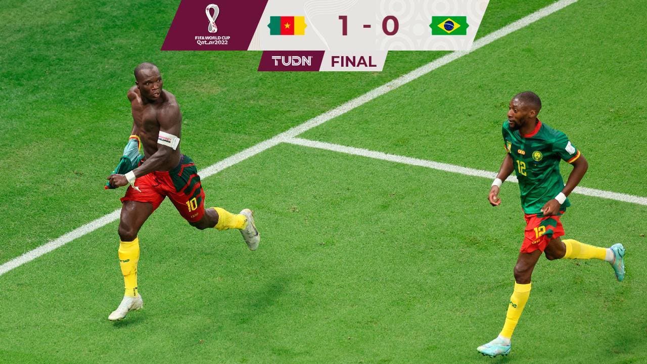 ¡Otra sorpresa! Brasil pierde ante Camerún; su primera caída en Fase de Grupos desde 1998