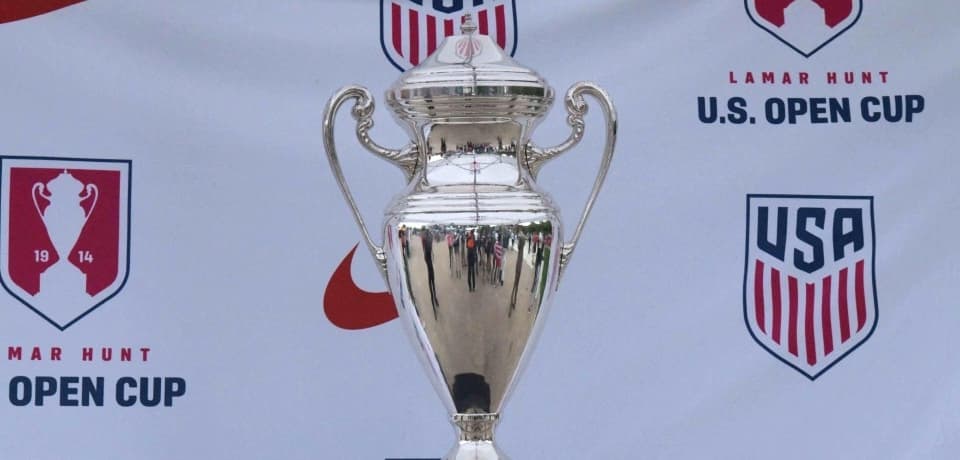 El trofeo de la Copa Abierta de Estados Unidos