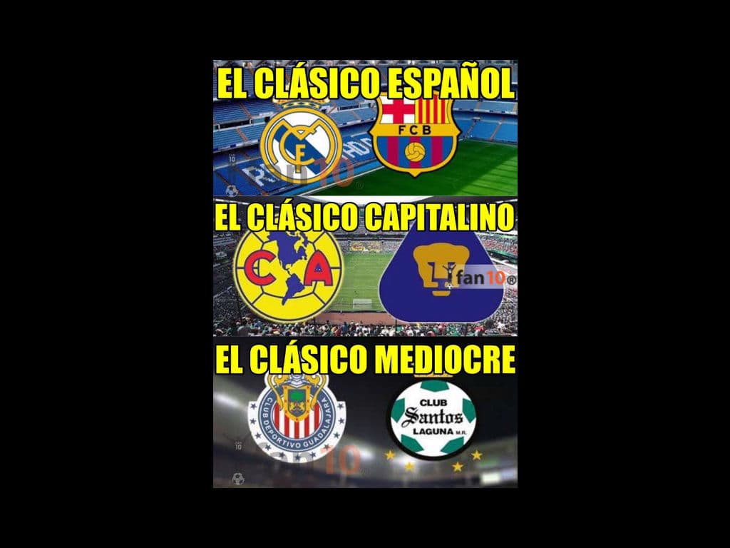 Las redes sociales se burlaron con todo de la derrota de Chivas contra Santos y del empate de América y Pumas.